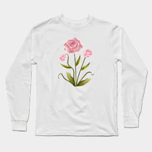 Pink Rose Long Sleeve T-Shirt